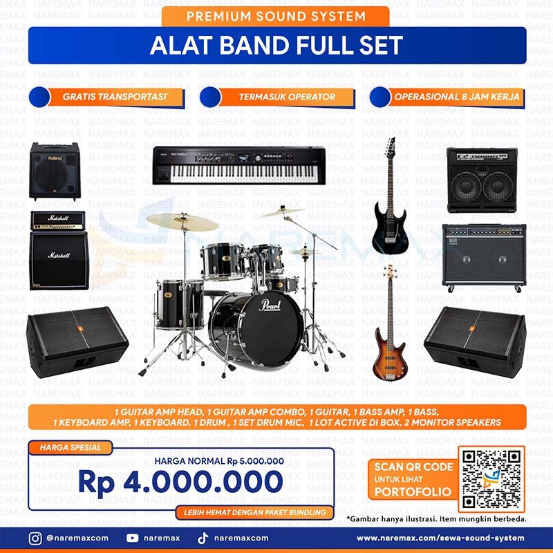 Vendor Sewa Alat Band Full Set Murah Jakarta - Daftar Harga Pricelist Rental Jasa Sewa Alat Band Full Set Bogor Depok Tangerang Bekasi Bandung Surabaya Bali Terbaik
